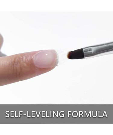 Builder Gel Lofuanna 15ml - Clear Self-Leveling Nail Thickening Solution with Nail Art Brush & File - Strengthen & Sculpt Natural Nails at Home & Professional Salon - Buy Online on SooperMarket.com