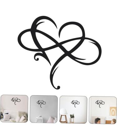 Cabilock 1pc Iron Pendant Plaque Heart Wall Decor Rustic Home Decor Room Loving Heart Shaped Pendant Black 40.00X33.00X0.20CM - Buy Online on SooperMarket.com