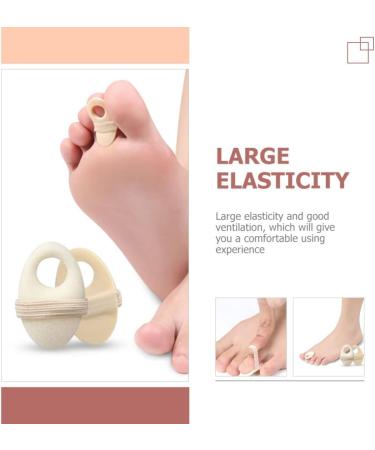 Beavorty Foam Corn Cushions - 2pcs Toe Pads with Elastic Strap for Callus, Bunion, and Toe Protection - White - Buy Online on SooperMarket.com