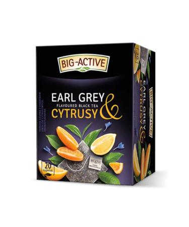 Big-Active Black Tea Earl Grey & Citrus Herbal Tea Natural Pure And Refreshing Herbal Fruit Infusion Herbapol