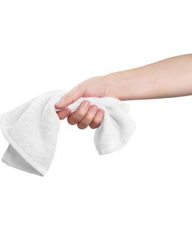 Textila Terry Washcloth Pack of 8 - White 13x13 Inches - Soft & Luxurious - Absorbent Cloths for Bath, Face, Hand, Kitchen, Spa - Hotel & Home Use - Buy Online on SooperMarket.com