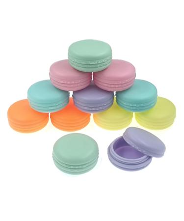 ZHIYE Travel Pots 12pcs Sample Bottles Pots 10ml Small Reusable Cosmetic Make Up Jar Round Containers for Face Cream Powder Makeup 6 Colors
