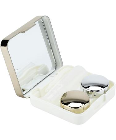 Akozone Reflective Contact Lens Container & Holder Set Cute Eye Care Travel Box with Mirror for Lentils Pink & Gold - Buy Online on SooperMarket.com