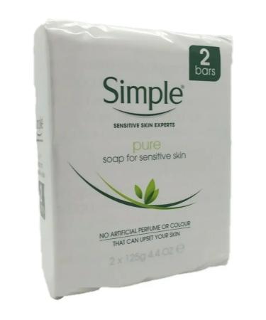 Simple 26058 Hand Soap Bars 100 g White (Pack of 6)" Unscented 125 g (Pack of 6)