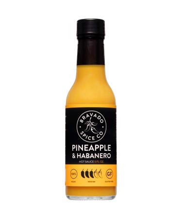 Pineapple And Habanero Hot Sauce By Bravado Spice Gluten Free, Vegan, Low Carb, Paleo Hot Sauce All Natural 5 oz Hot Sauce Bottle Award Winning Gourmet Hot Sauce