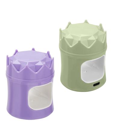 Mini High-Efficiency UV Nail Lamp - Quick Drying Dual Light Source Type-C Powered - Perfect for On-The-Go Nail Art(Purple+Green)
