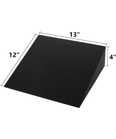 DEAYOU 2 Pack Yoga Foam Wedge Set - 13 EVA Foam Stretch Slant Boards for Lower Leg Strength & Flexibility - Squat Wedge Block for Exercise & Calf Stretching - Knee Pad, Back Support & Footrest Cushion - Black - Buy Online on SooperMarket.com
