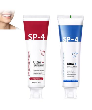 Sp4 Probiotic Whitening Toothpaste Fresh Breath Toothpaste Sp4 Teeth Whitening Paste Sp4 Deep Cleansing Care Toothpaste 2pcs a