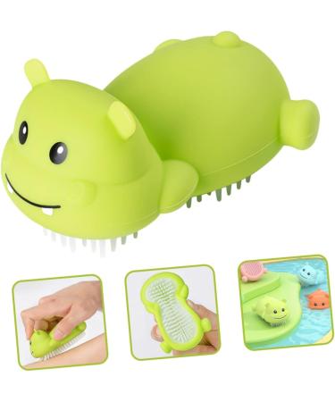 SECFOU Hippo Shaped Head Shower for Exfoliating and Massaging - Green Cap for Baby, Body, and Scalp Care - Buy Online on SooperMarket.com