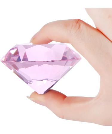 MUNEFE Diamondsly Glass Crystal Drill 2 Color Nail Art Display Glass Crystal Drill for Decorating Rooms and Other Shot Models(60MM pink) - Buy Online on SooperMarket.com