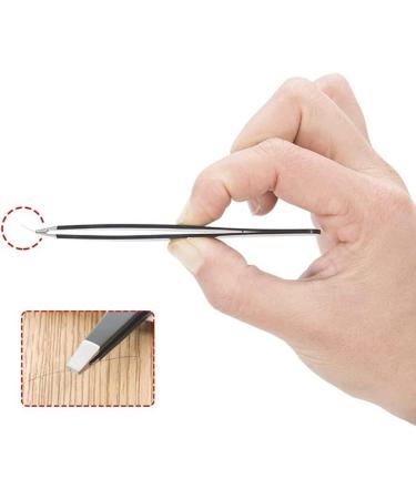 3pcs Stainless Steel Precision Eyebrow Tweezers Set with Storage Bag - Perfect for Plucking, Ingrown Hair and Facial Hair Removal - Buy Online on SooperMarket.com