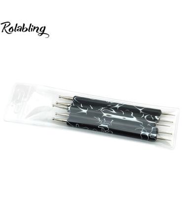 Rolabling 5 Pc Double-ended Nail Art Dotting Pens Set - Size 2 - Buy Online on SooperMarket.com