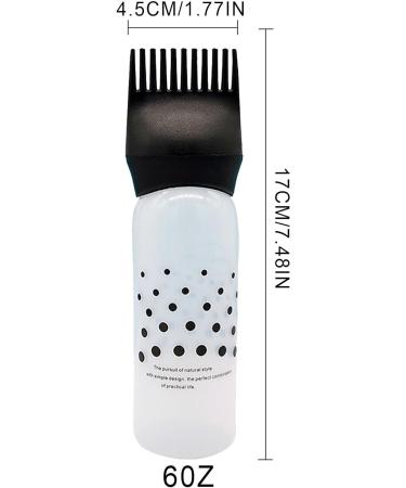 Jeanny Scalp Oil Applicator | Bottle Applicator Brush with Graduated Scale | Hair Oiling Applicator Bottle Hair Dye Brush Bottle for Hair Dyeing Black - Buy Online on SooperMarket.com