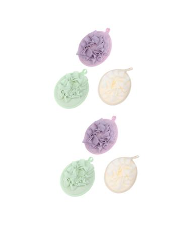 Angoily 6 Pcs Bath Gloves Elf Lip Balm Bath Ball Exfoliating Gloves Loofah Mitt Bath Loofah Shower Scrubber Exfoliating Body Puff Bathroom Loofah Shower Loofa Accessories Japanese-Style