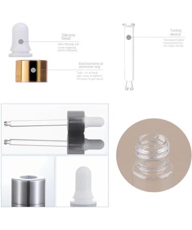5Pcs Transparent Dropper Bottle 20ML Plastic Eye Dropper Bottles for Essential Oil Pipette Refillable - with Measured Pipette Funnel and Labels (White + Gold Cap) 20ml White + Gold Cap - Buy Online on SooperMarket.com
