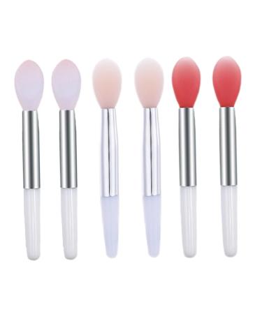 Silicone Lip Brush Mini Lip Scrub Brush Reusable Lip Balm Applicators for Lips Care 6pcs