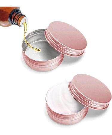 Yue Qin 15-Piece 10ml Aluminum Empty Jar Set - Travel Cream & Cosmetics Containers with Lids - Perfect for Lotions Creams and Mini Candles - Stylish Rose Gold Finish - Buy Online on SooperMarket.com