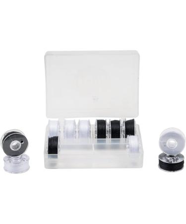 SINGER 30027 Class 66 Transparent Bobbins - 12 Black & White Threaded Bobbins - Buy Online on SooperMarket.com