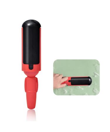 Zueyen lint roll for pets reusable lint roll for cats dogs with a non -slip handle animal hair remover for clothing sofa car (red)