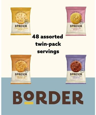 Border 4 Varieties Crafted Biscuits - Pack of 2 x 48 Mini Multipacks Individually Wrapped Biscuits & Cookies Gift Hamper Box. Great for Lunchbox Snacks Part Bag Fillers. - Buy Online on SooperMarket.com