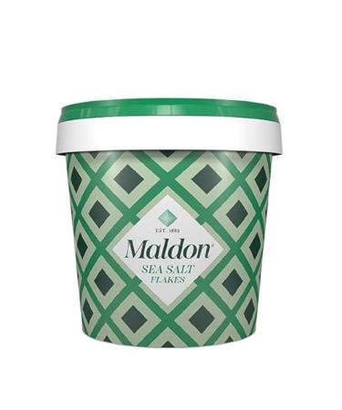 Maldon Sea Salt Sea Salt Flakes - The finest gourmet salt in the world 1x 570g bucket 570 g (1 pack) Single