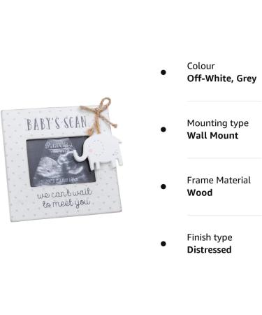 Petit Cheri Baby Scan Photo Frame with Elephant Attachment - Perfect Gift for New Parents - Buy Online on SooperMarket.com