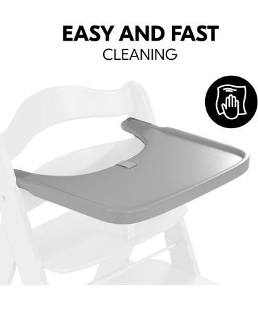 Hauck Alpha+ Wooden Tray Grey - FSC Certified Beechwood Highchair Tray - Buy Online on SooperMarket.com