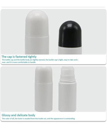 DASNTERED Roll On Bottle Portable 4pcs 50ml Empty Refillable Lip Balms Essential Oil Roll On Bottle Leak-Proof DIY Deodorant Containers For Sunscreen Moisturizer etc - Buy Online on SooperMarket.com