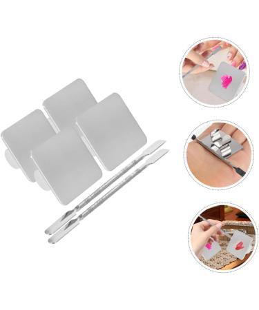 Balacoo Tool 4 Sets Ring Palette - Essential Makeup & Manicure Color Mixing Tools | Stainless Steel Foundation & Concealer Plates for Professionals - Buy Online on SooperMarket.com