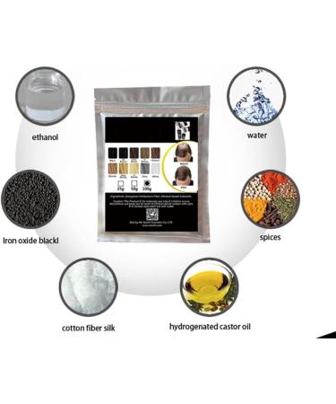 1BAG Hair Building Fibers Instant Hair Loss Treatment Color Powder Conceal Thinning Hair Add Volume For Both Men & Women(Black)  - Buy Online on SooperMarket.com