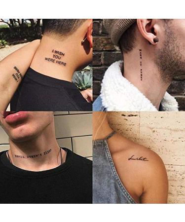 56 Sheets Waterproof English Temporary Tattoo Sticker Unisex Lasting Fake Tattoo Sticker