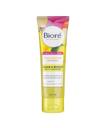 Biore Clear and Bright Yuzu Lemon + Ginseng Jelly Cleanser Face Wash 110 ml