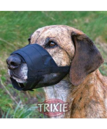 Trixie 19262 Black Dog Muzzle with Mesh Insert - Polyester S-M | 1 Piece for Comfortable & Safe Training - Buy Online on SooperMarket.com