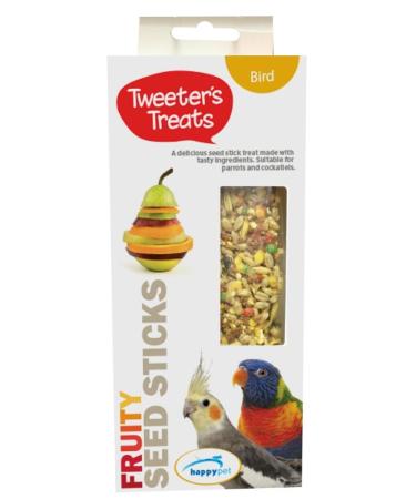 Tweeters Treats Seed Sticks For Parrots FruityPack of 6