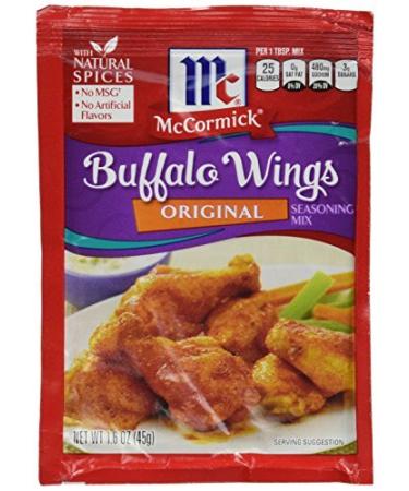 McCormick Original Buffalo Wing Seasoning Mix (1.6 oz Packets) 4 Pack by McCormick