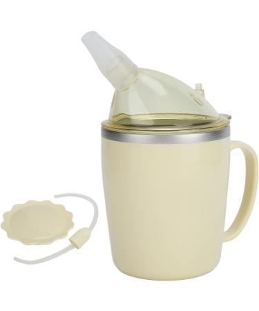 Convalescent Feeding Cup 350ml 304 Stainless Steel Adaptive Drinking Cup with Straw Leakproof Lightweight Bed Sippy Cup Drinking Aids for The Elderly Patient Disabled - Buy Online on SooperMarket.com