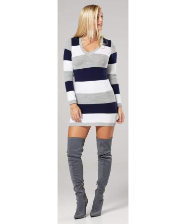 Happy Mama Maternity Stretch Knit Colour Block Jumper Dress - Navy - Size 16-18 - Buy Online on SooperMarket.com