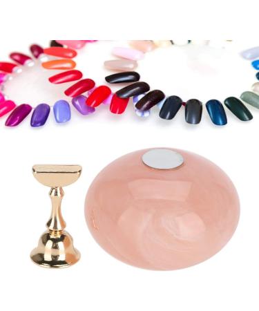 Nail Enhancement Display Exercise Stand Magnetic Nail Clip Exercise Display Stand Acrylic Crystal Clip Alloy False Nail Tip Salon DIY Nail Enhancement Tool(pink) - Buy Online on SooperMarket.com
