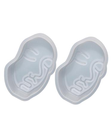 2pcs Silicone Mold White Crafts 3D Silica Gel Soap