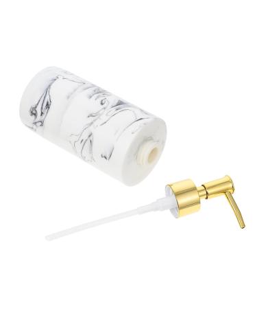 PRETYZOOM 1pc Simple Storage Decorative Bath Lovely Press-Type Liquids Shower Resin Supply Replacement Use White 19.00X7.00X7.00CM