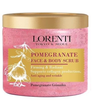 Lorenti Pomegranate Scrub 500 ML Face & Body | Firming & Radiant Supports Collagen Production Anti Aging and Wrinkle