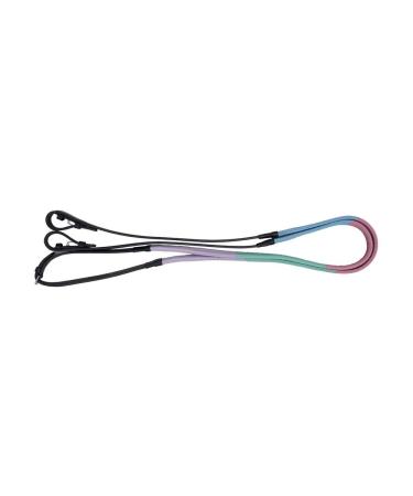 Hy Rubber Covered Training Reins (54in) (Lilac/Ice Mint/Baby Pink/Baby Blue) 54in Lilac/Ice Mint/Baby Pink/Baby Blue