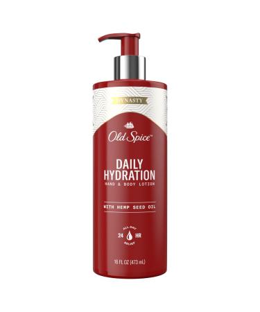 Old Spice Daily Hydration Hand & Body Lotion for Men, with Hemp Seed Oil, 16.0 fl oz (Pack of 4) (Packaging may vary)