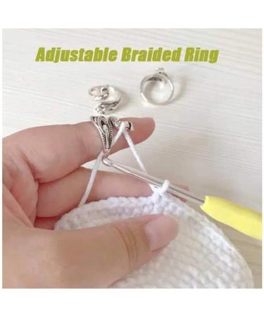 Adjustable Knitting Loop Set | Peacock Open Finger Ring | Faster Knitting Accessories - Buy Online on SooperMarket.com