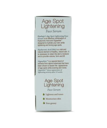 Age Spot Face Serum | Dark Spot Corrector with Hyaluronic Acid | Brightening & Anti-Aging Solution by Hyalogic - 1 Fl. oz - Buy Online on SooperMarket.com