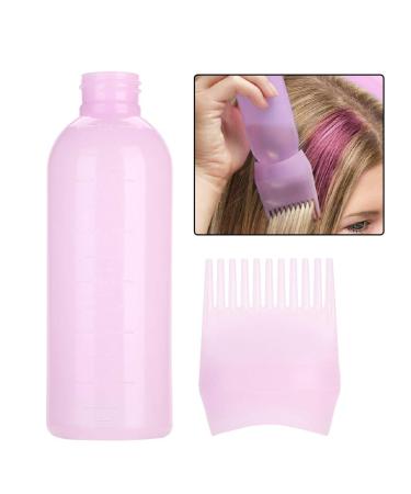 Professional Hair Dye Applicator Bottle with Graduated Scale & Brush | Root Comb Tool for Precision Hair Coloring - Pink - Buy Online on SooperMarket.com