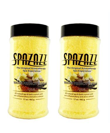 Spazazz Aromatherapy Spa and Bath Crystals - Warm French Vanilla 17oz (2 Pack)