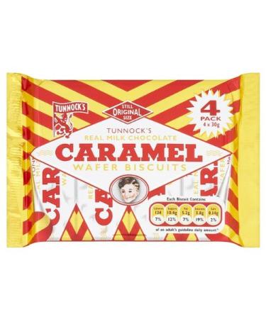 Tunnock's Milk Chocolate Caramel Wafers 8 X 37G
