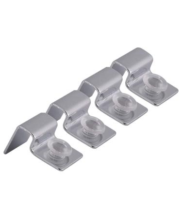 POPETPOP 4Pcs Stainless Steel Aquarium Fish Tank Glass Cover Support, Non-Slip Fish Tank Holders Aquarium Accessories Universal Lid Clips 10mm
