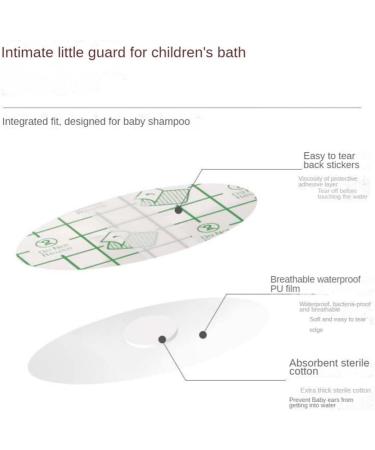 Wedhapy Baby Waterproof Ear Stickers Kids Shower Ear Protectors Ear Covers with Ear Plugs for Swimming 120pcswaterproof Ear Stickers Baby Waterproof Earmuffs Baby Shower Ear Protector Disposable - Buy Online on SooperMarket.com